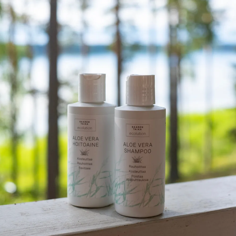 Kosteuttava ja rauhoittava sulfaatiton Aloe Vera Shampoo, 95% luonnollinen, 150ml - Saaren Taika Ecolution