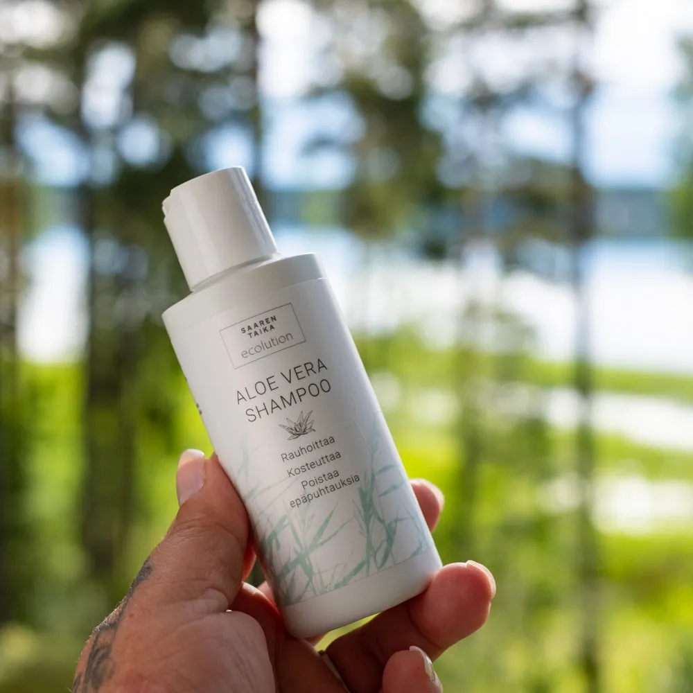 Kosteuttava ja rauhoittava sulfaatiton Aloe Vera Shampoo, 95% luonnollinen, 150ml - Saaren Taika Ecolution