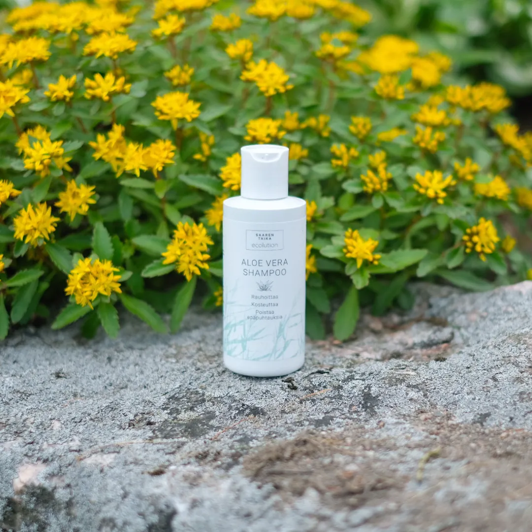 Kosteuttava ja rauhoittava sulfaatiton Aloe Vera Shampoo, 95% luonnollinen, 150ml - Saaren Taika Ecolution