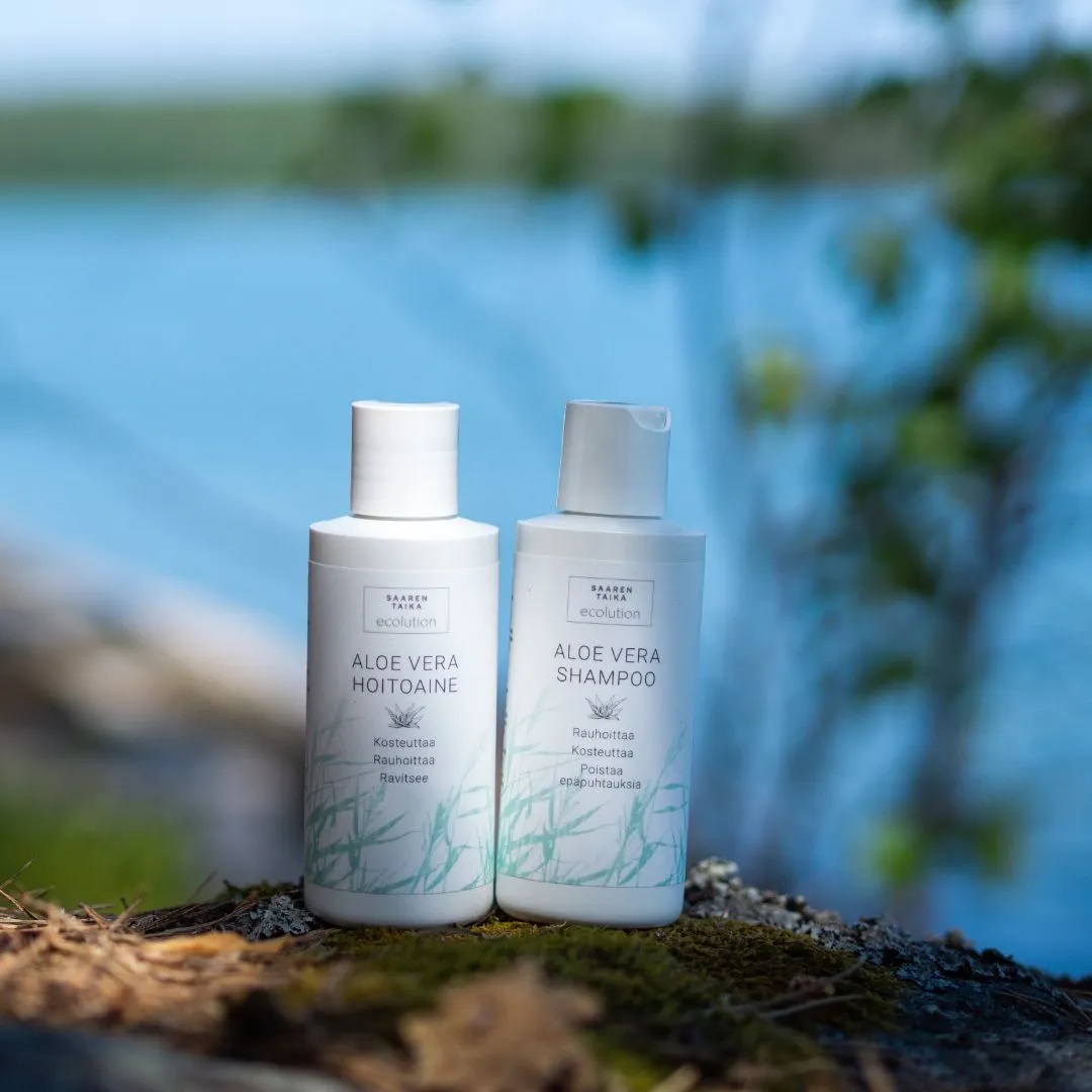 Kosteuttava ja rauhoittava sulfaatiton Aloe Vera Shampoo, 95% luonnollinen, 150ml - Saaren Taika Ecolution