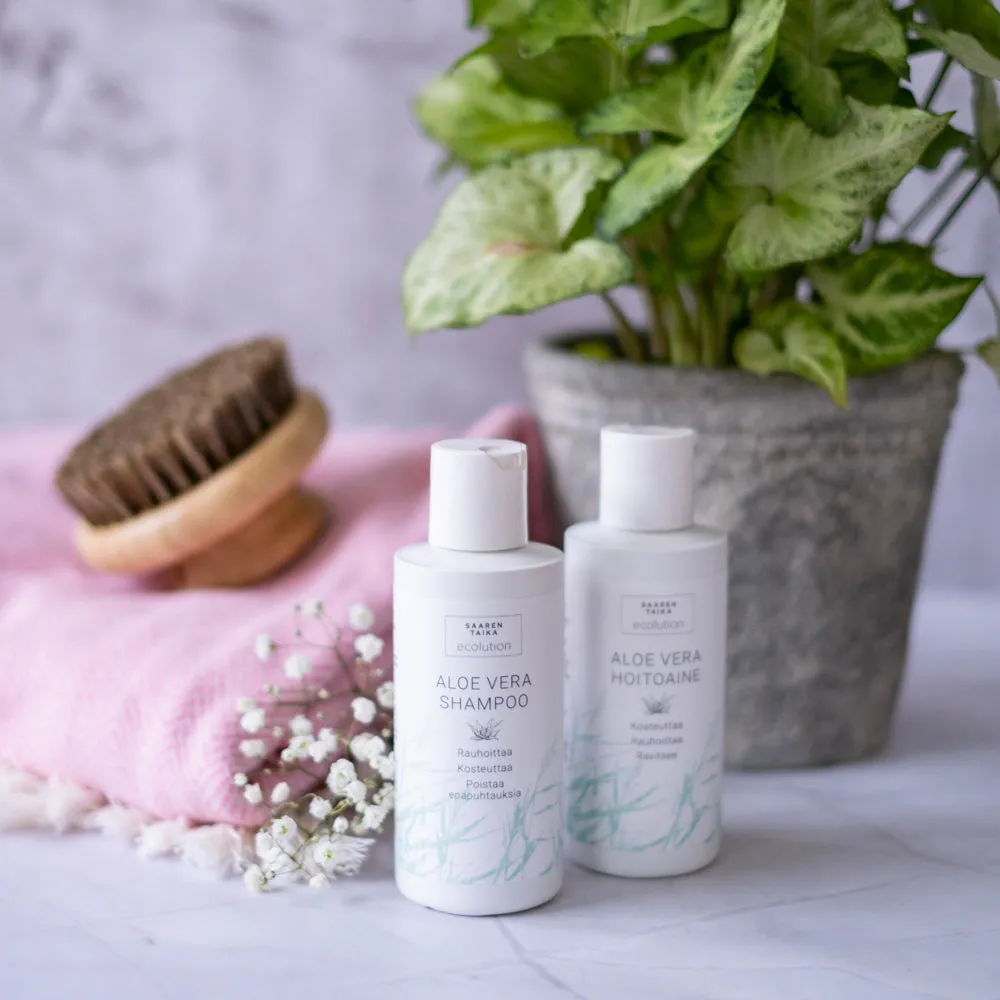 Kosteuttava ja rauhoittava sulfaatiton Aloe Vera Shampoo, 95% luonnollinen, 150ml - Saaren Taika Ecolution