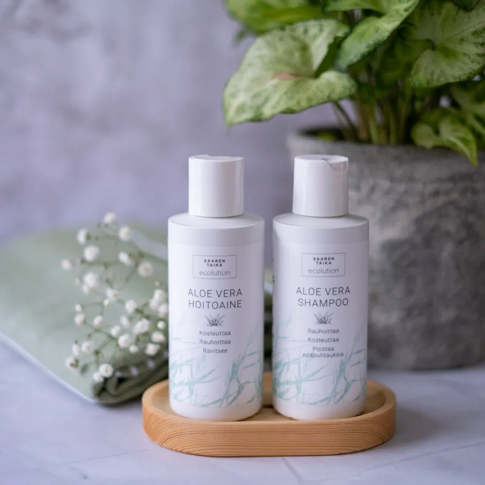 Kosteuttava ja rauhoittava sulfaatiton Aloe Vera Shampoo, 95% luonnollinen, 150ml - Saaren Taika Ecolution