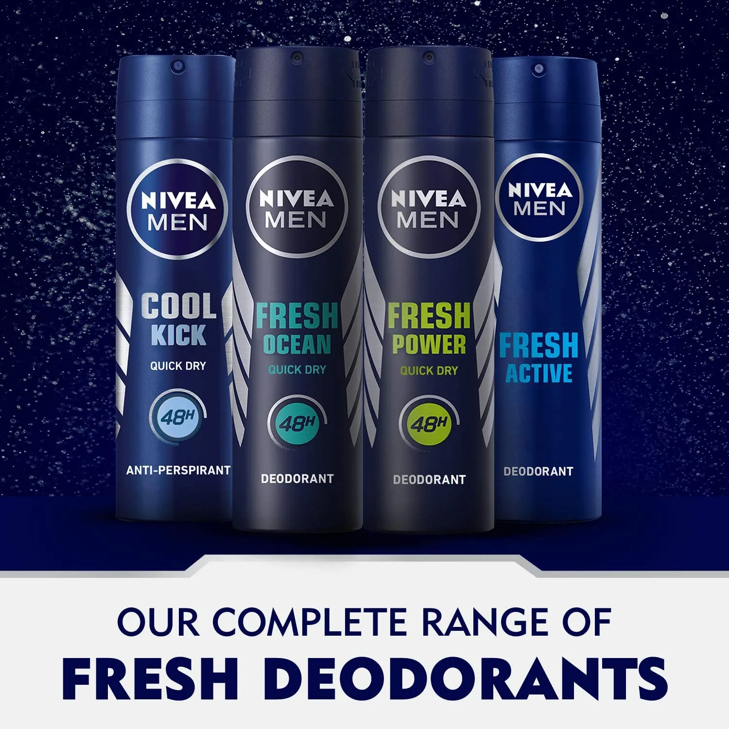 Nivea Men Cool Kick Deodorant For Men Fresh Scent Spray