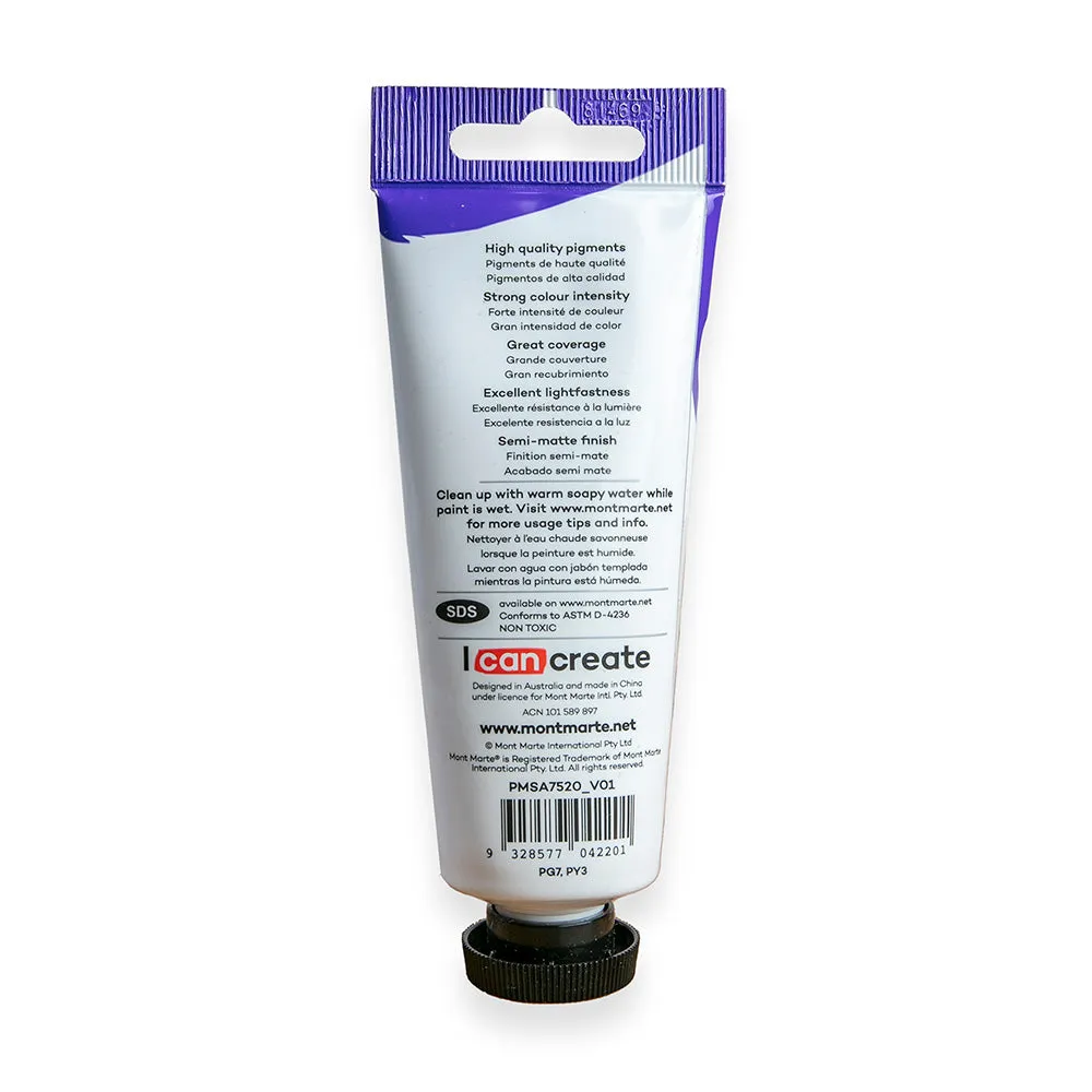 Satin Acrylic Paint Premium 75ml (2.5 US fl.oz) Tube - Yellow Green